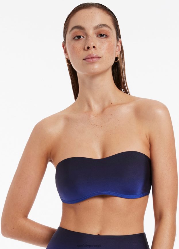 top de biquíni cai-cai minimalista oia Sunset mulheres oceano Seafolly trajes de banho 4H088V310