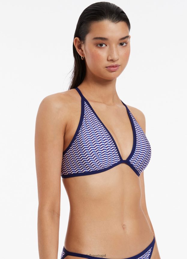top de biquíni triangular macio amoudi mulheres safira Seafolly trajes de banho 4H088V370
