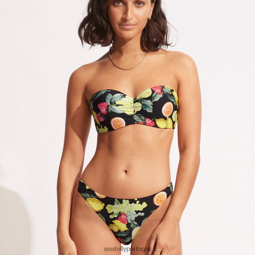 Lemoncello corte alto rio mulheres preto Seafolly trajes de banho 4H088V584