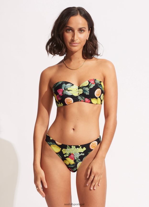Lemoncello corte alto rio mulheres preto Seafolly trajes de banho 4H088V584