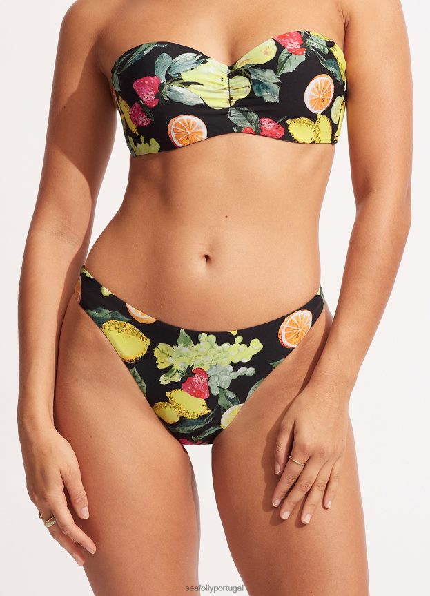 Lemoncello corte alto rio mulheres preto Seafolly trajes de banho 4H088V584