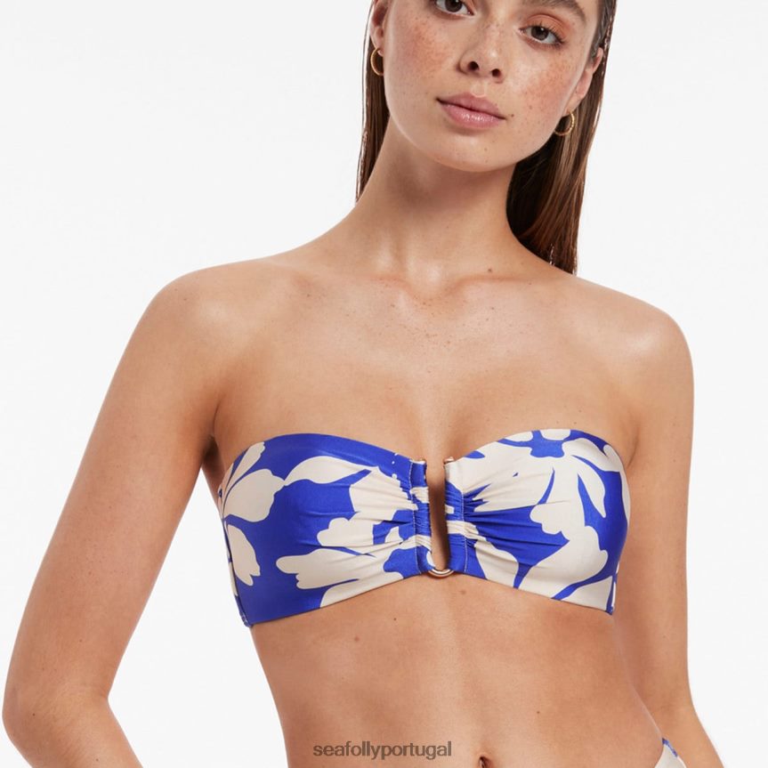 blusa bandeau emporio mulheres safira Seafolly trajes de banho 4H088V380