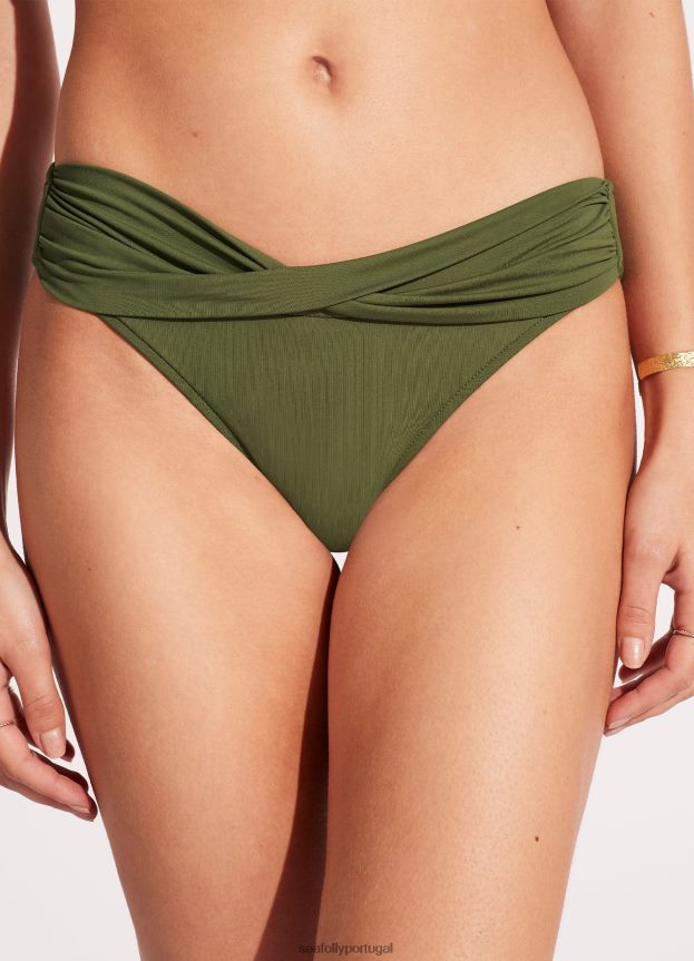 hipster de banda de torção coletiva mulheres Oliva Seafolly trajes de banho 4H088V518