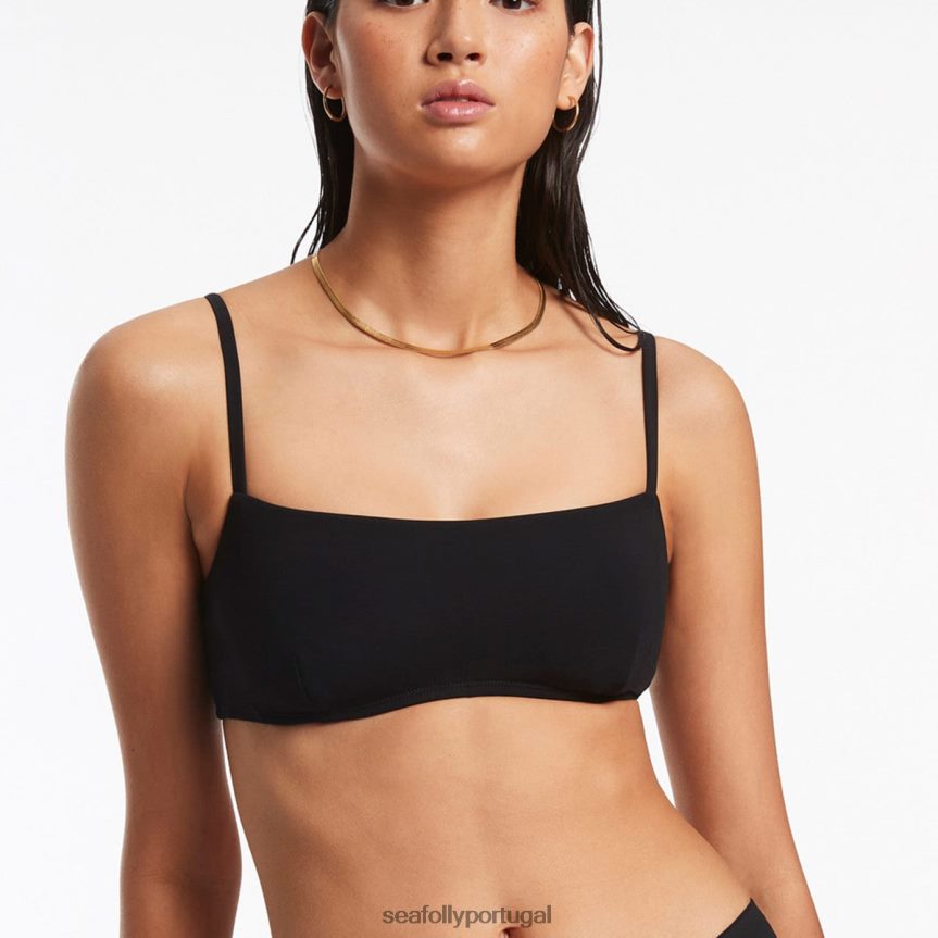 jetset pull na regata mulheres preto Seafolly trajes de banho 4H088V298