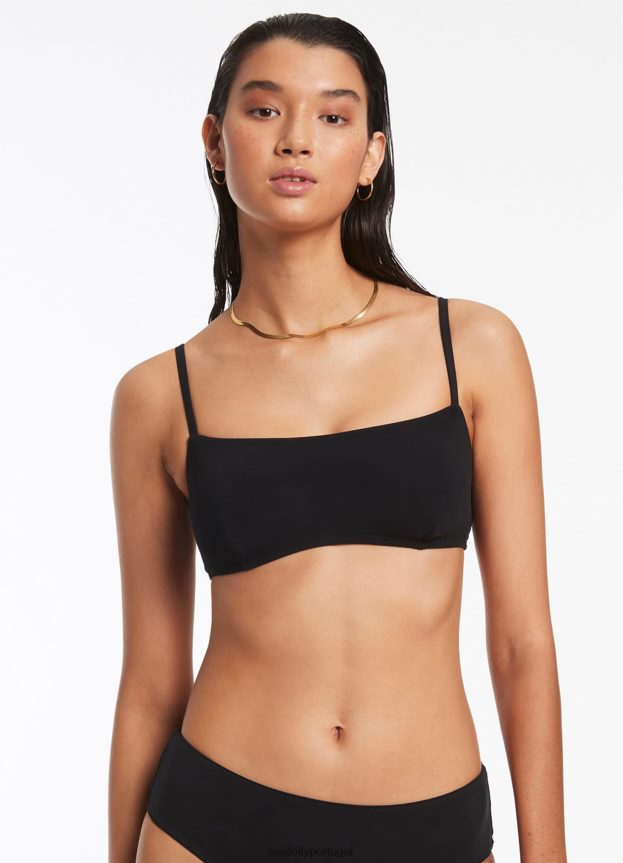 jetset pull na regata mulheres preto Seafolly trajes de banho 4H088V298