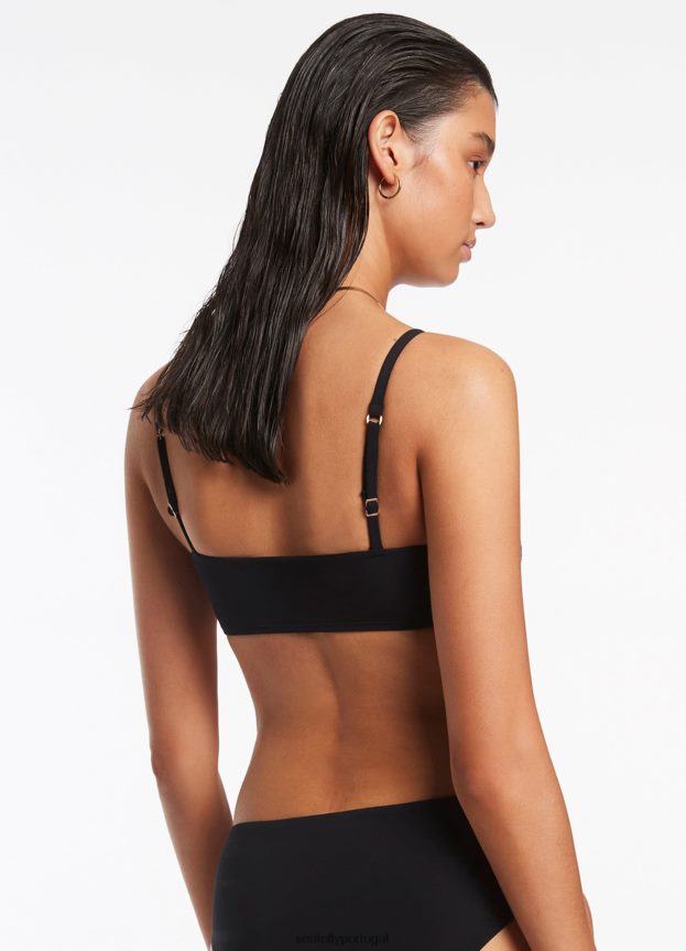 jetset pull na regata mulheres preto Seafolly trajes de banho 4H088V298