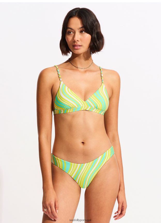 mod squad corte alto rio mulheres explosão de limão Seafolly trajes de banho 4H088V488