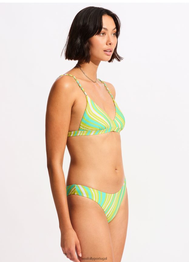 mod squad corte alto rio mulheres explosão de limão Seafolly trajes de banho 4H088V488