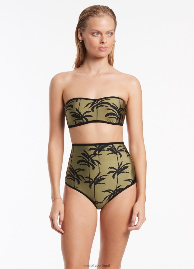 palme top cai-cai minimalista mulheres Oliva Seafolly trajes de banho 4H088V485