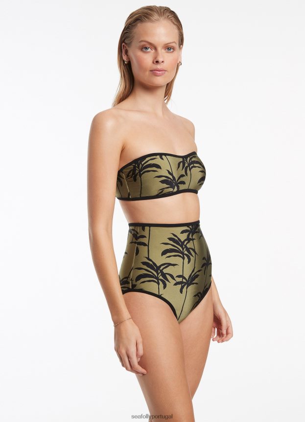 palme top cai-cai minimalista mulheres Oliva Seafolly trajes de banho 4H088V485