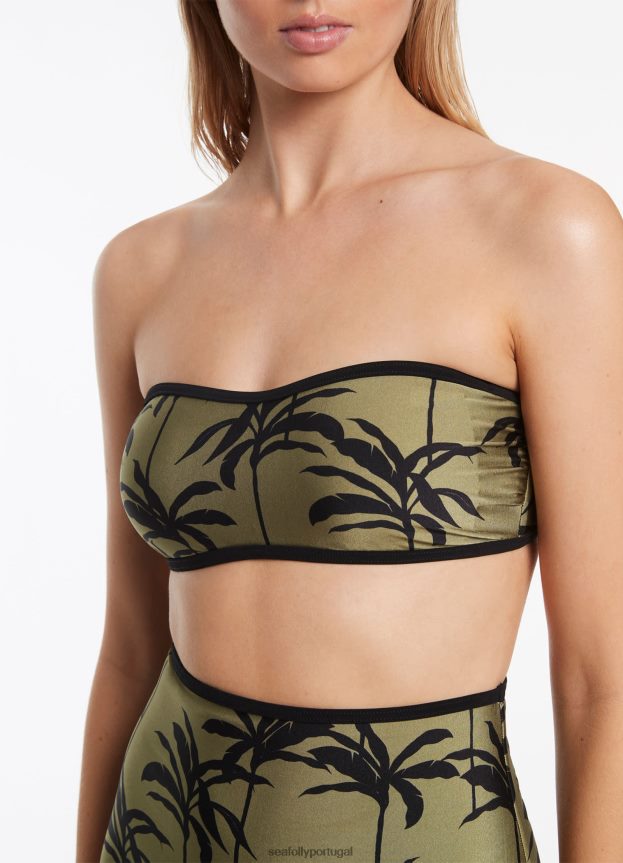 palme top cai-cai minimalista mulheres Oliva Seafolly trajes de banho 4H088V485