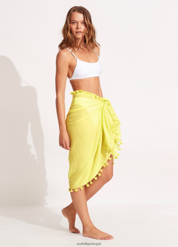 sarongue de gaze de algodão mulheres salsão Seafolly trajes de banho 4H088V727