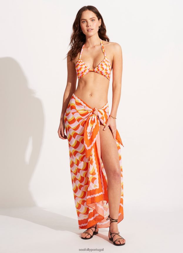 sarongue moderno mulheres mandarim Seafolly trajes de banho 4H088V725