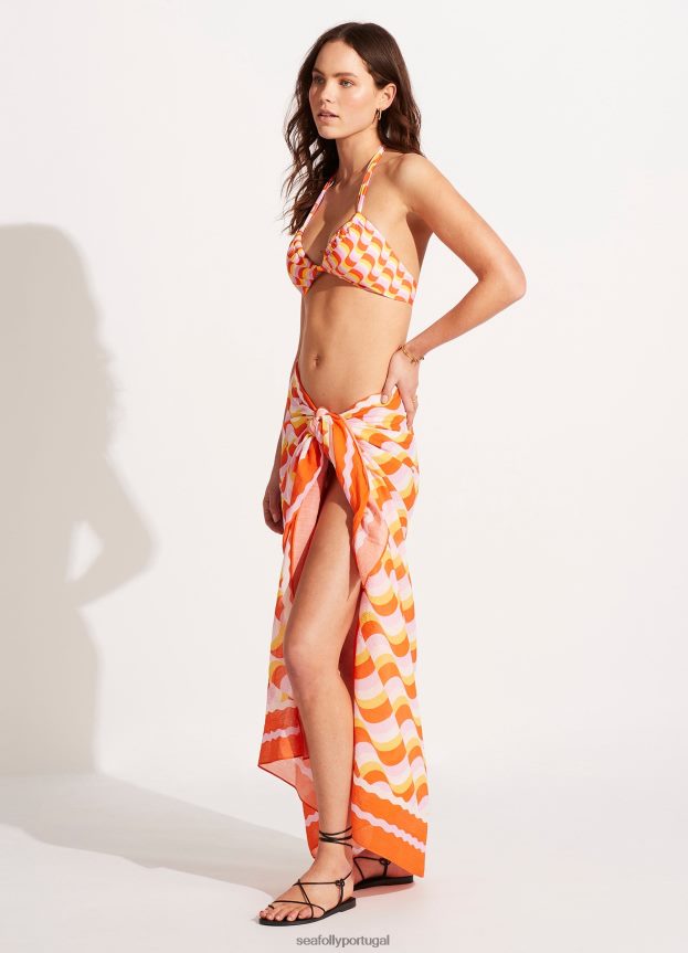 sarongue moderno mulheres mandarim Seafolly trajes de banho 4H088V725