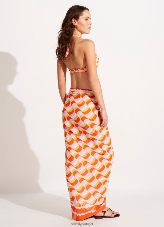 sarongue moderno mulheres mandarim Seafolly trajes de banho 4H088V725
