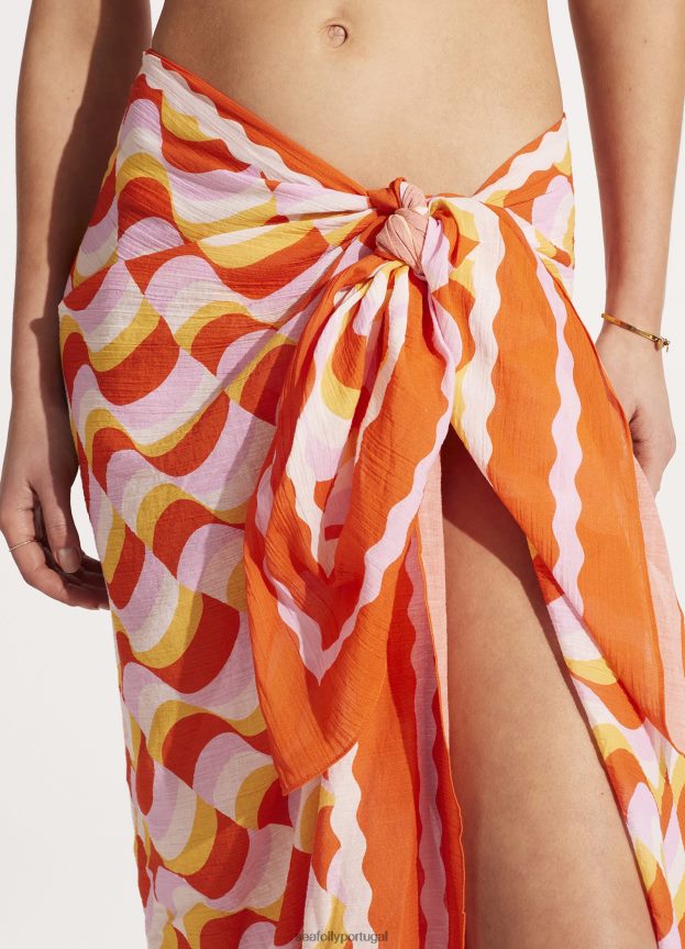 sarongue moderno mulheres mandarim Seafolly trajes de banho 4H088V725