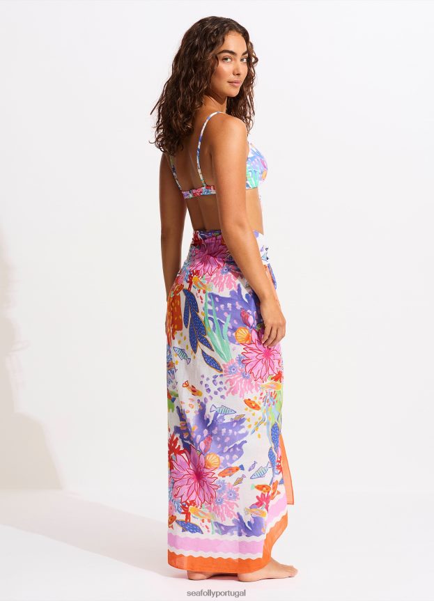 sarongue sob o mar mulheres moda Seafolly trajes de banho 4H088V716