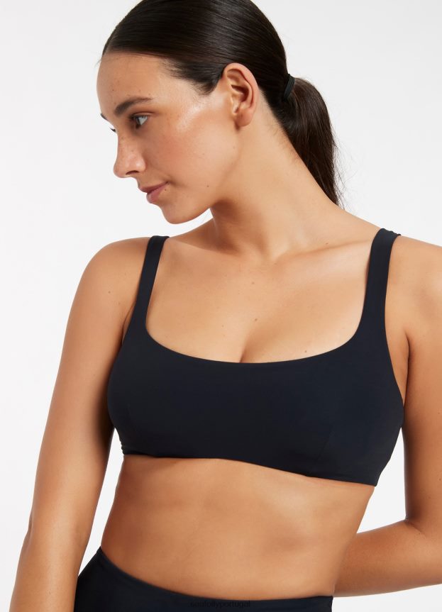 top com armação jetset c_d mulheres marinha profunda Seafolly trajes de banho 4H088V615