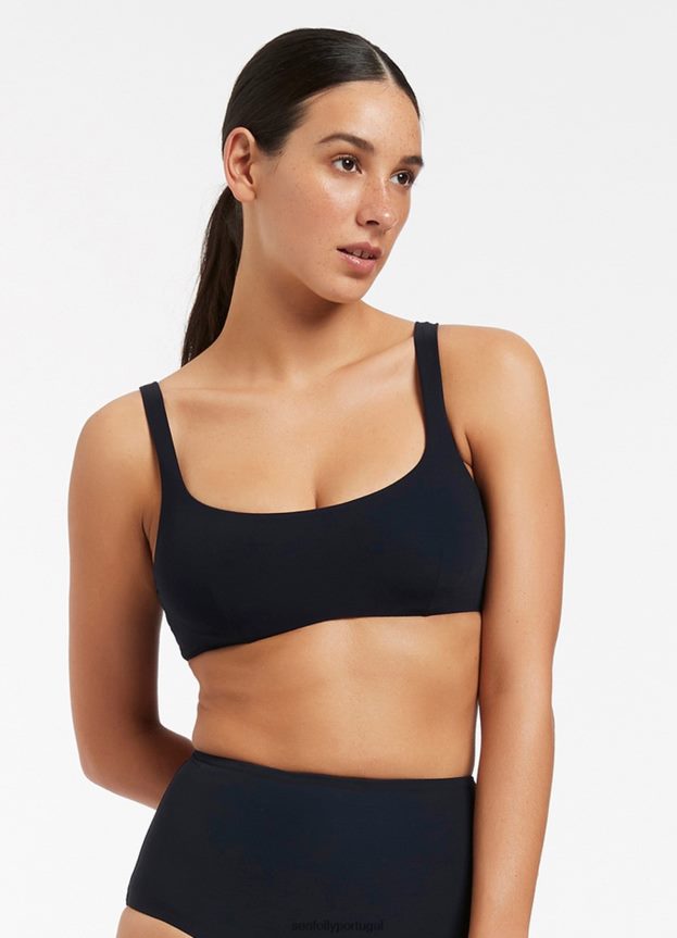 top com armação jetset c_d mulheres marinha profunda Seafolly trajes de banho 4H088V615