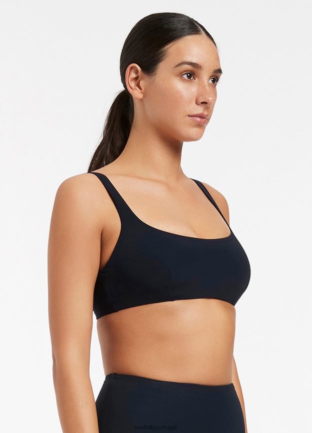 top com armação jetset c_d mulheres marinha profunda Seafolly trajes de banho 4H088V615