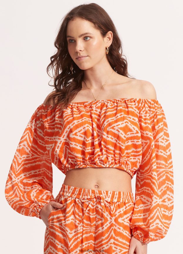 top cropped zanzibar mulheres mandarim Seafolly trajes de banho 4H088V739
