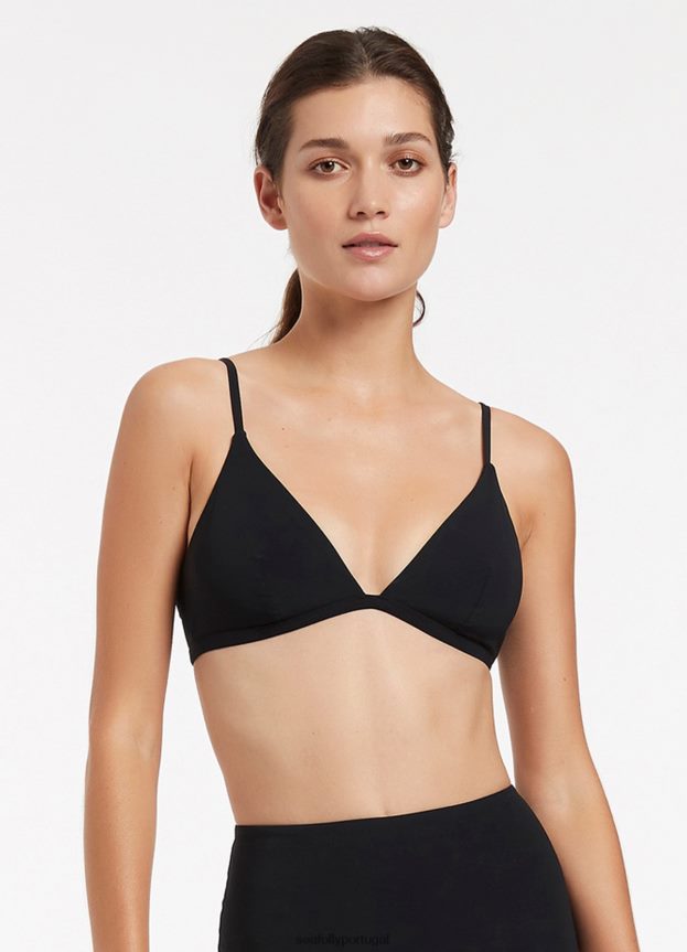 top triplo jetset mulheres preto Seafolly trajes de banho 4H088V340
