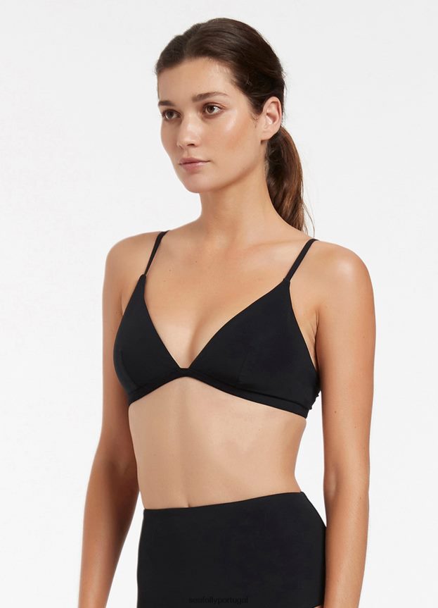 top triplo jetset mulheres preto Seafolly trajes de banho 4H088V340