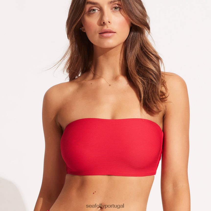 top tubular essencial mulheres Pimenta Seafolly trajes de banho 4H088V539