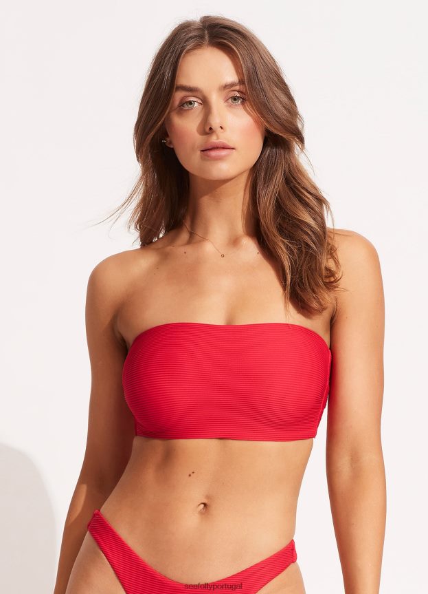 top tubular essencial mulheres Pimenta Seafolly trajes de banho 4H088V539