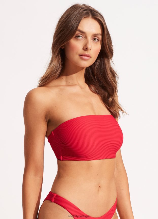top tubular essencial mulheres Pimenta Seafolly trajes de banho 4H088V539