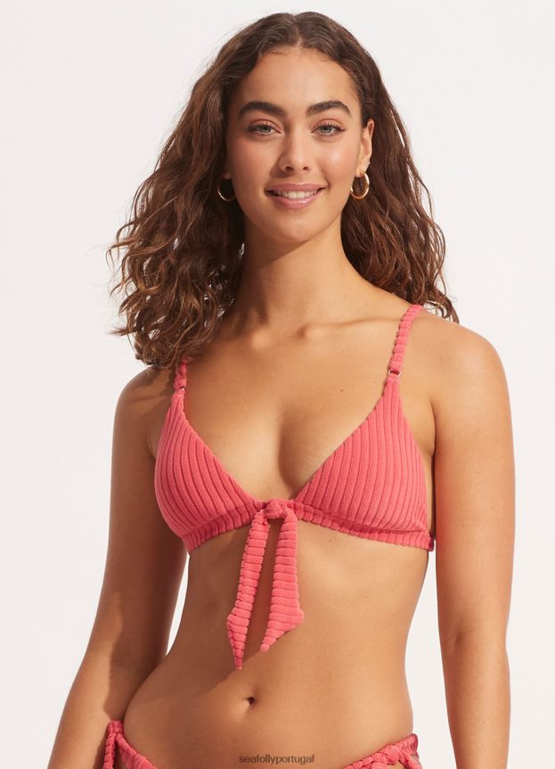 havana fixo tri mulheres coral beijado pelo sol Seafolly trajes de banho 4H088V438